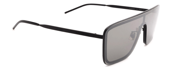 Saint Laurent Sunglasses Black Frame Silver Arms And Tops SL 31