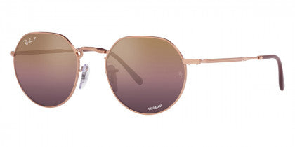 RB195 RAY-BAN JACK RB3565 9202G9 51 ROSE GOLD RED MIRRORED