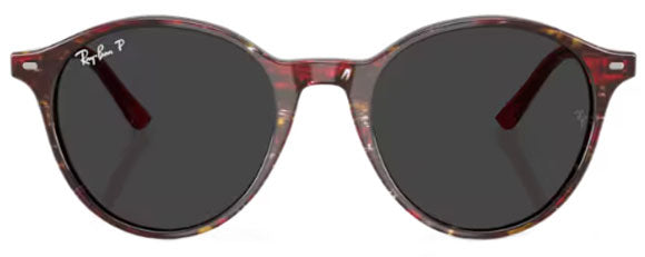 RB552 RAY-BAN BERNARD RB2230F 141948 51 TRANSPARENT SHADE FANTASY RED / BLACK POLARIZED