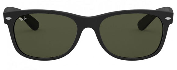 C6 RAY-BAN NEW WAYFARER RB2132 622 52  RUBBER BLACK / G-15 GREEN