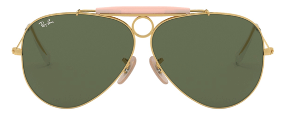 RB301 RAY-BAN SHOOTER RB3138 001 62 ARISTA  /  G-15 GREEN