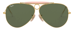 RB301 RAY-BAN SHOOTER RB3138 001 62 ARISTA  /  G-15 GREEN