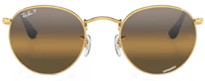 RB306 RAY-BAN ROUND METAL  RB3447 001/G5 53 GOLD CLEAR   BROWN GRADIENT MIRRORED POLARIZED