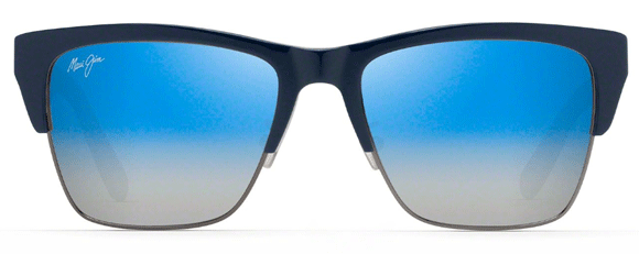 MJ489 MAUI JIM PERICO DBS853-03 56 NAVY - GUNMETAL / BLUE - SILVER