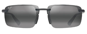 MJM144 MAUI JIM LAULIMA ASIAN FIT 656-02A 61 MATTE BLACK / NEUTRAL GREY