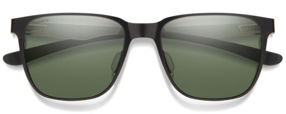 SM59 SMITH LOWDOWN METAL 204930TI754L7 MATTE BLACK SILVER / CHROMA POP GRAY GREEN POLARIZED