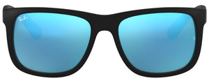 H90F RAY-BAN JUSTIN RB4165F 622/55 58 RUBBER BLACK / BLUE FLASH