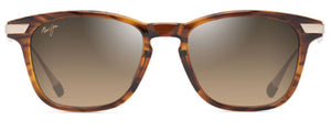 MJM139 MAUI JIM MANA OLANA HS623-10 51 SHINY DARK HAVANA WITH GOLD  / HCL BRONZE