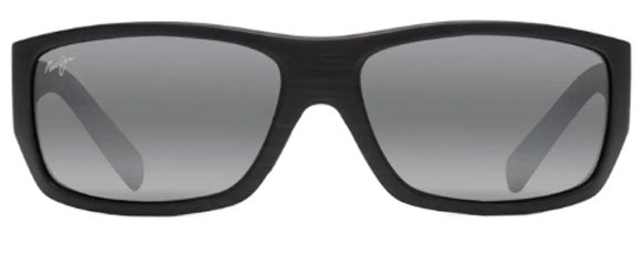 MJ36 MAUI JIM WASSUP 123-02W 60.5 MATTE BLACK WOODGRAIN / NEUTRAL GREY