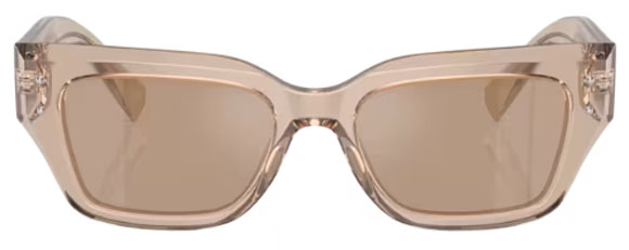 DG51 DOLCE & GABBANA DG4462 34325A 52 TRANSPARENT CAMEL / LIGHT BROWN MIRRORED FLASH GOLD