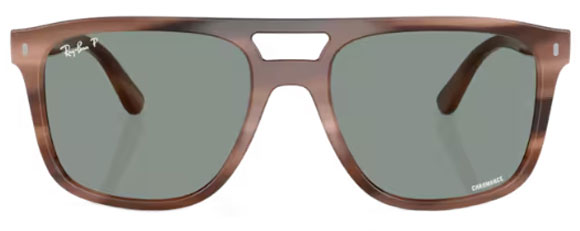 RB550 RAY-BAN RB2213CH 1423O9 58 HAVANA BROWN / LIGHT BLUE POLARIZED