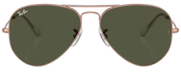 RB571 RAY-BAN AVIATOR LARGE METAL RB3025 920231 58 ROSE GOLD / GREEN