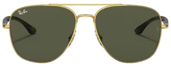 RB573 RAY-BAN RB3683 001/31 56 ARISTA GOLD / G-15 GREEN