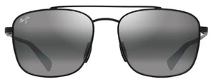 MJM133 MAUI JIM KALAUNU ASIAN FIT 645-02 58 MATTE BLACK WITH GREY  / NEUTRAL GREY