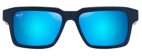 MJM147 MAUI JIM KAHIKO B635-03 53 MATTE DARK BLUE / BLUE HAWAII