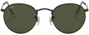 D264 RAY-BAN ROUND METAL RB3447 919931 53 BLACK / G-15 GREEN