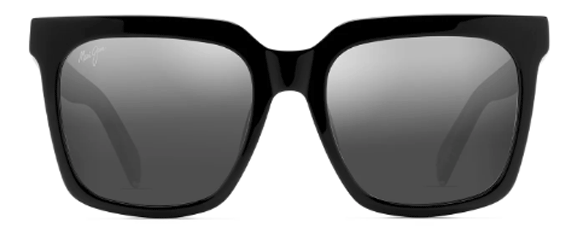 MJM069 MAUI JIM ROOFTOPS DSB898-02 54 BLACK WITH CRYSTAL  / DUAL MIRROR SILVER TO BLACK