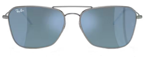 RB331 RAY-BAN CARAVAN REVERSE RBR0102S 004/GA 58 GUNMETAL  / LIGHT BLUE