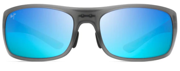 MJ261 MAUI JIM BIG WAVE BIG B440-11M 67 TRANSLUCENT MATTE GREY / BLUE HAWAII