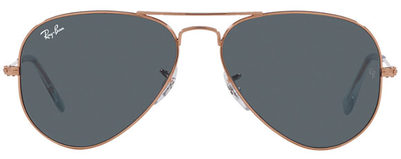 EB050 RAY-BAN AVIATOR RB3025 9202R5 58 ROSE GOLD BLUE