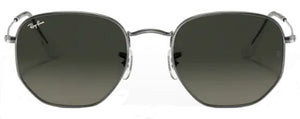 B102A RAY-BAN HEXAGONAL RB3548N 004/71 51 GUNMETAL / LIGHT GRAY GRADIENT DARK GRAY