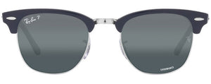 RB002 RAY-BAN CLUBMASTER RB3016F 1366G6 55 MM  BLUE ON SILVER / DARK BLUE  POLARIZED