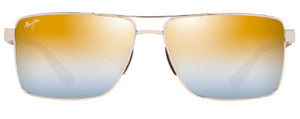 MJM163 MAUI JIM PIHA DGS621-16 60 SHINY GOLD BURGUNDY / DUAL MIRRORED GOLD SILVER