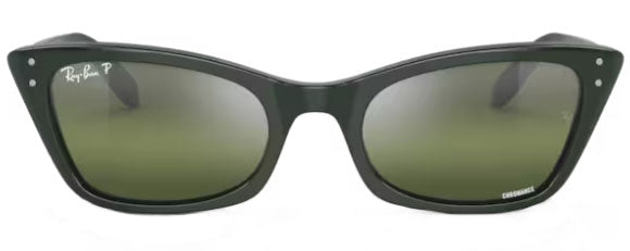 RB032 RAY-BAN LADY BURBANK RB2299 6659G4 55 GREEN / DARK GREEN GRADIENT MIRRORED POLARIZED