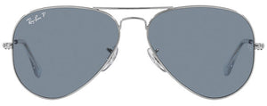 EB045 RAY-BAN AVIATOR RB3025 003/02 58 SILVER / BLUE POLARIZED