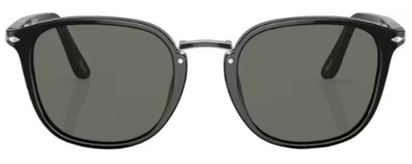 PO95 PERSOL PO3186S 95/58 53  BLACK / GREEN POLARIZED