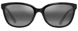 MJM166 MAUI JIM HONI 758-02 SHINY BLACK / NEUTRAL GREY