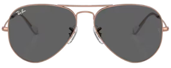 RB572 RAY-BAN AVIATOR LARGE METAL RB3025 9202B1 58 ROSE GOLD / DARK GREY