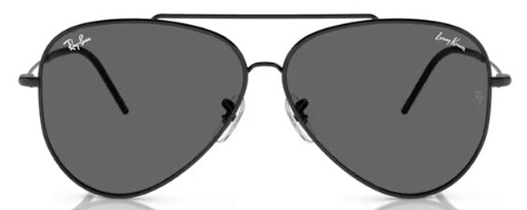 RB506 RAY-BAN AVIATOR REVERSE RBR0101S 002/GR 62 BLACK  / DARK GREY