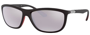 H152 RAY-BAN FERRARI RB8351M F602H3 60 BLACK / BROWN MIRRORED SILVER POLARIZED