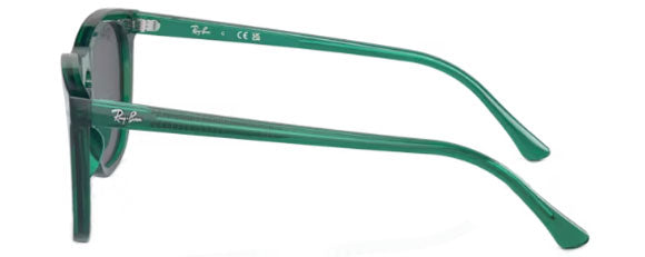 RB356 RAY-BAN RB2210F 6615B1 53 TRANSPARENT GREEN / DARK GREY