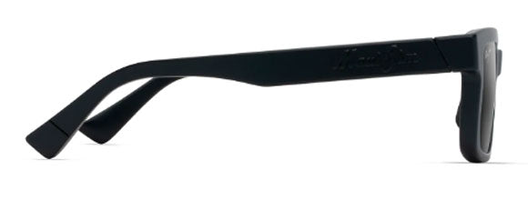 MJM142 MAUI JIM HIAPO ASIAN FIT 655-02 56 MATTE BLACK / NEUTRAL GREY