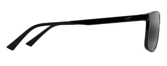 MJM129 MAUI JIM PULAMA 618-02 59 SHINY BLACK  / NEUTRAL GREY