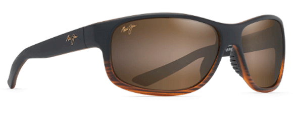 MJ483 MAUI JIM KAIWI CHANNEL H840-25C 62 DARK BROWN STRIPE / HCL BRONZE