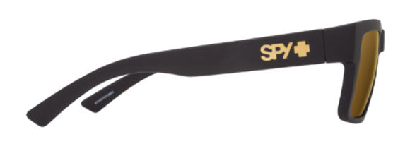 SY096 SPY MONTANA 673407973417 SOFT MATTE BLACK / HD PLUS BRONZE WITH GOLD SPECTRA MIRRORED