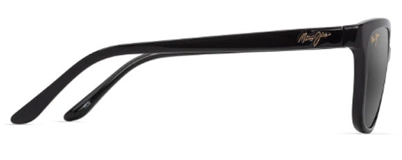 MJM166 MAUI JIM HONI 758-02 SHINY BLACK / NEUTRAL GREY