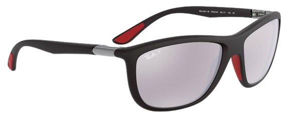 H152 RAY-BAN FERRARI RB8351M F602H3 60 BLACK / BROWN MIRRORED SILVER POLARIZED