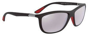 H152 RAY-BAN FERRARI RB8351M F602H3 60 BLACK / BROWN MIRRORED SILVER POLARIZED