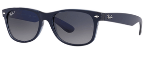 B125 RAY-BAN NEW WAYFARER RB2132 660778 55 MATTE BLUE ON TRANSPARENT BLUE / BLUE GRADIENT