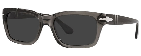 PO122 PERSOL PO3301S 110348 57 OPAL SMOKE / DARK GREY POLARIZED