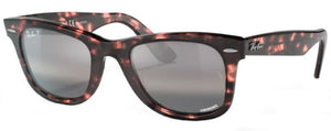 RB125 RAY-BAN WAYFARER RB2140 1334G3 50 PINK HAVANA / CLEAR GRADIENT DARK GRAY POLARIZED