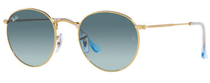 EB001 RAY-BAN ROUND METAL RB3447 001/3M 53 GOLD / BLUE