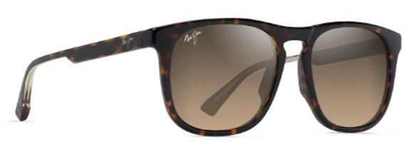 MJM138 MAUI JIM KUPAA HS641-10 55 SHINY DARK HAVANA WITH TRANSPARENT YELLOW  / HCL BRONZE