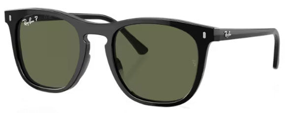 RB359 RAY-BAN RB2210F 901/58 53 BLACK / GREEN POLARIZED