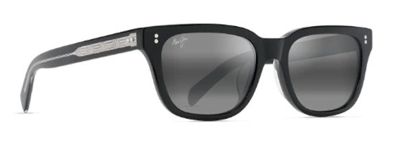 MJM092 MAUI JIM LIKEKE 894-02 54 BLACK WITH CRYSTAL  / NEUTRAL GREY