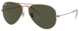 RB571 RAY-BAN AVIATOR LARGE METAL RB3025 920231 58 ROSE GOLD / GREEN